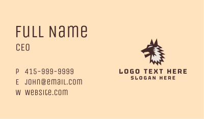 Wild Wolf Character Business Card Image Preview