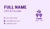 Purple Organic Grapes Business Card Image Preview