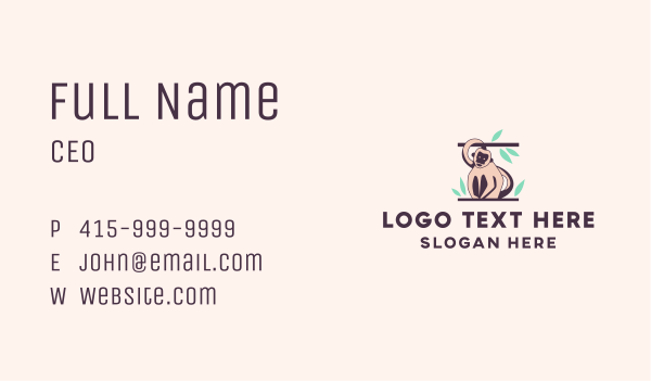 Monkey Clothing Brand Business Card Design Image Preview
