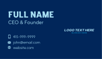 Blue Firm Wordmark Business Card Image Preview