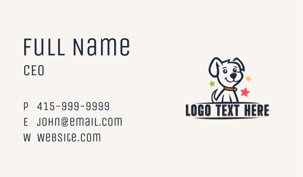 Puppy Dog Veterinary Business Card Design Image Preview