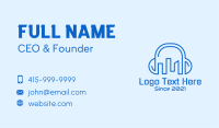 City Building Headphones Business Card Image Preview