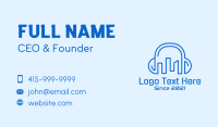 City Building Headphones Business Card Design