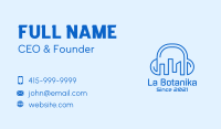 City Building Headphones Business Card Image Preview