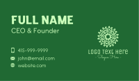 Green Ornamental Flower Business Card Image Preview