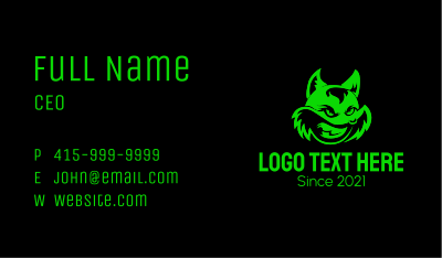 Evil Fox Avatar  Business Card Image Preview