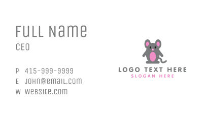 Cute Baby Mouse Business Card Image Preview