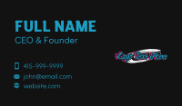 Cool Neon Graffiti Wordmark Business Card Image Preview