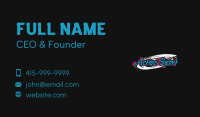 Cool Neon Graffiti Wordmark Business Card Image Preview