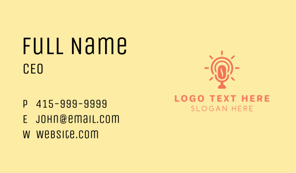Sun Mic Podcast Business Card Design Image Preview