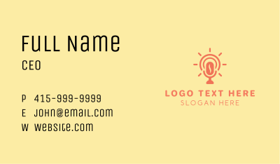 Sun Mic Podcast Business Card Image Preview