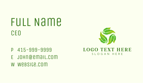 Natural Gardening Leaves  Business Card Design Image Preview