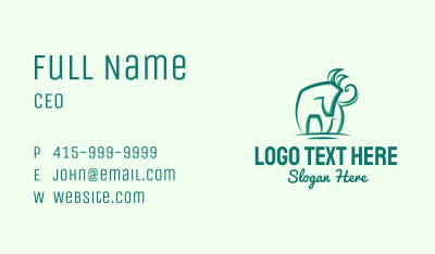 Green Eco Horse Business Card
