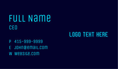 Pixel Digital Wordmark Business Card Image Preview