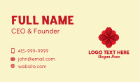 Red 3D Flower  Business Card Image Preview