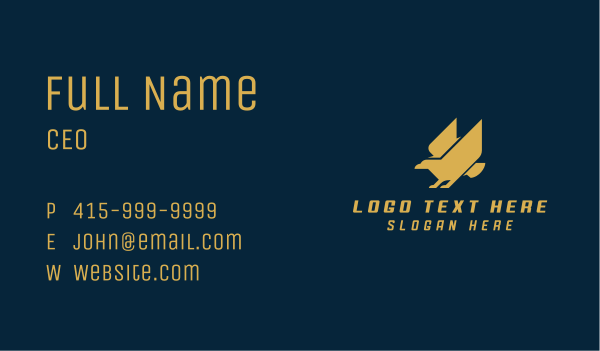 Flying Eagle Bird Business Card Design Image Preview