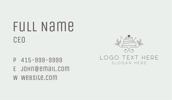 Baking Cake Dessert  Business Card Design Image Preview