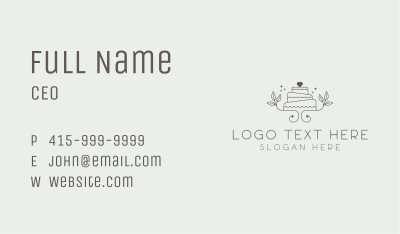 Baking Cake Dessert  Business Card Image Preview