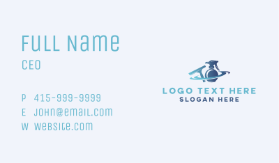 Spray Bottle Wiper Sanitation Business Card Image Preview