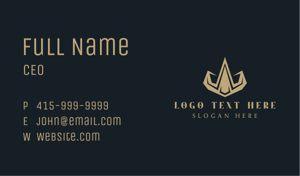 Deluxe Luxury Crown  Business Card Design Image Preview