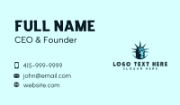 Liberty Statue Crown Business Card Design