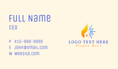 Snowflake Flame House Business Card Image Preview