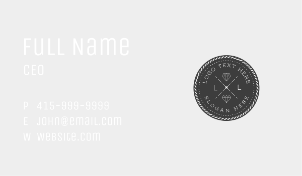 Generic Hipster Badge Business Card Design Image Preview