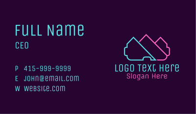 Neon VR Goggles Business Card Image Preview