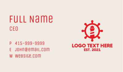 Red Nautical Lighthouse  Business Card