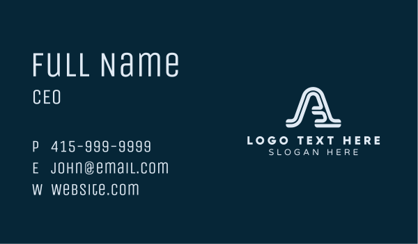 Corporate Letter A  Business Card Design Image Preview