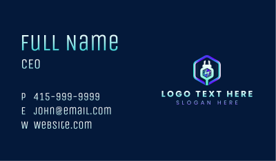 Electric Plug Charge Business Card Image Preview
