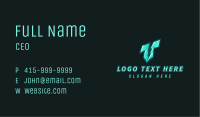 Lightning Gaming Letter T Business Card Image Preview