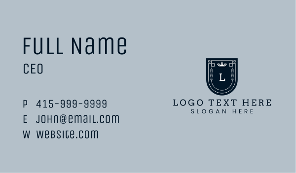 Shield Crown Lettermark Business Card Design Image Preview