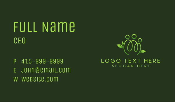 Eco Leaf Community Business Card Design Image Preview