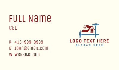 Home Improvement Carpentry Business Card Image Preview