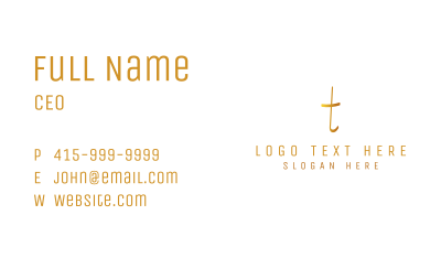Minimalist Letter T Business Card Image Preview
