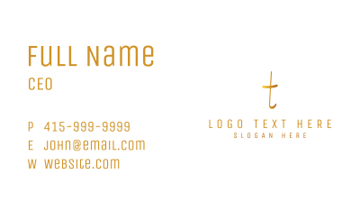 Minimalist Letter T Business Card Image Preview