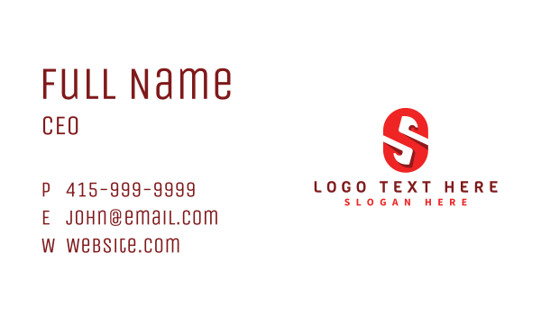 Modern Letter S Axe Business Card Design Image Preview