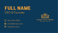 Gold Royal Crown Business Card Design