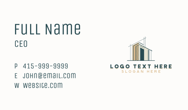 Architecture Construction Builder Business Card Design Image Preview