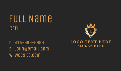 High End Crown Shield Business Card Image Preview