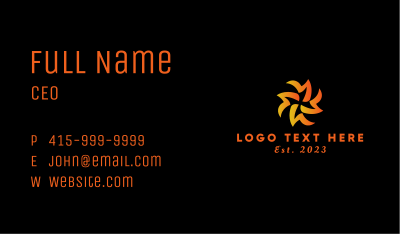 Flame Energy Symbol  Business Card Image Preview