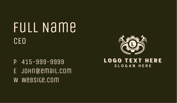 Industrial Handyman Tools Business Card Design Image Preview