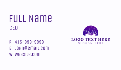Book Night Publishing Business Card Image Preview