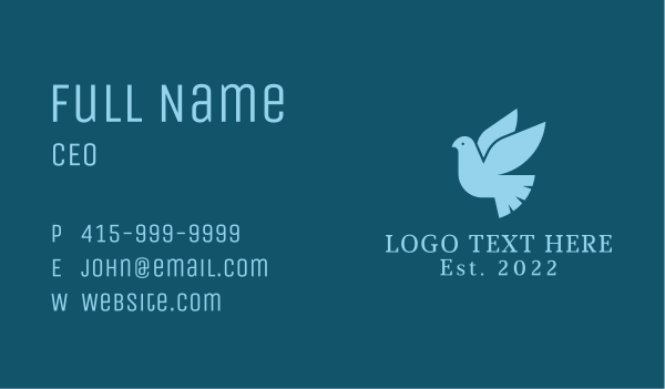 Blue Dove Freedom  Business Card Design Image Preview