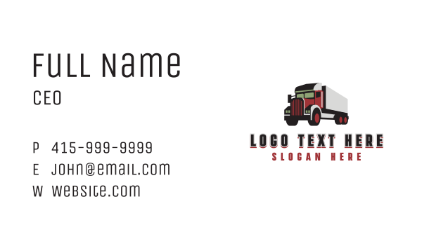 Truck Freight Mover  Business Card Design Image Preview