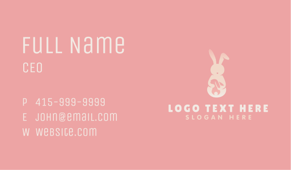 Pet Rabbit & Bunny Business Card Design Image Preview