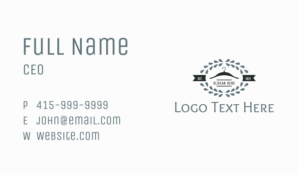 Vintage Hanger Tailoring Business Card Design Image Preview