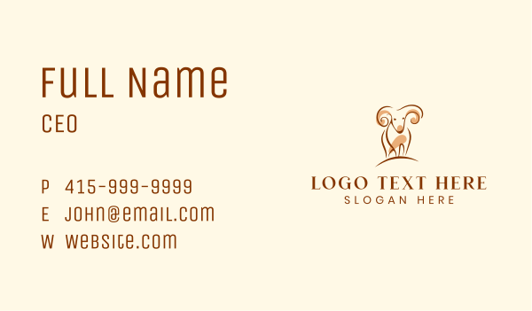 Barn Ram Goat Business Card Design Image Preview