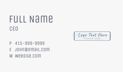 Brush Stroke Label Business Card Image Preview